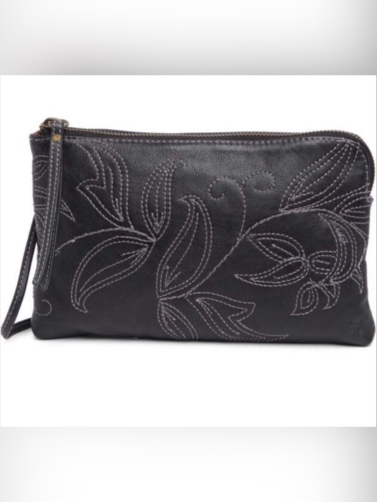 Frye Handbags - Frye Hadley Floral Embroidered Leather Clutch